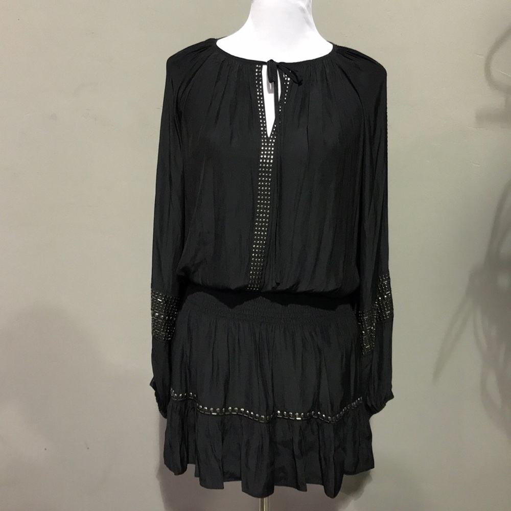 NWT Ramy Brook Brett Embellished Smocked Dress (E1